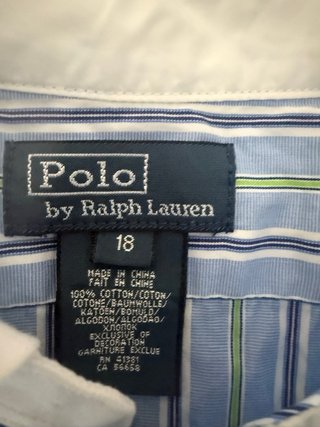 Camisa Rayas Ralph Lauren Mujer Azul