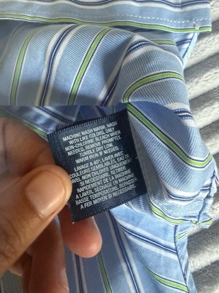 Camisa Rayas Ralph Lauren Mujer Azul