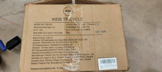 Triciclo infantil azul y negro