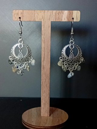 Pendientes Plata Piedras Naturales