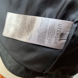 Cazadora Biker Uterqüe Negra Piel