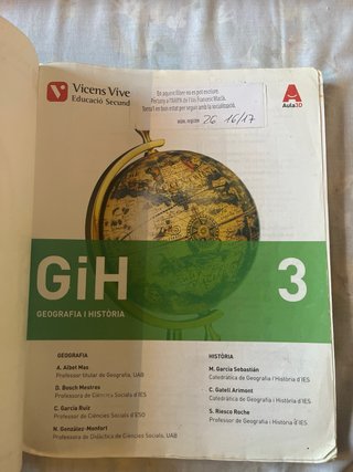 G i H geografia i història