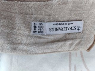 Falda pantalón Stradivarius beige Talla M