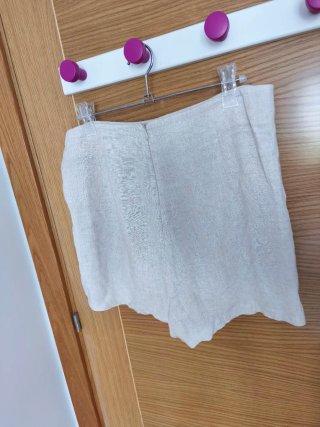 Falda pantalón Stradivarius beige Talla M
