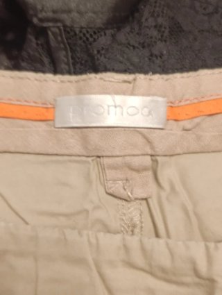 Pantalón verano beige Promod talla 44 poliamida