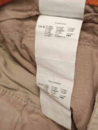 Pantalón verano beige Promod talla 44 poliamida