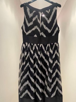 Vestito midi Zara fantasia zig-zag