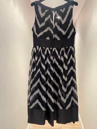 Vestito midi Zara fantasia zig-zag