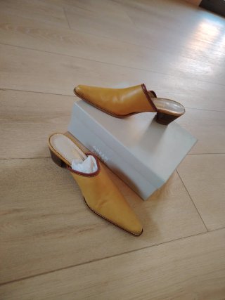 Zapatos de vestir mujer tacón amarillo