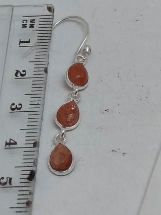 Pendientes Plata 925 Piedra Sol