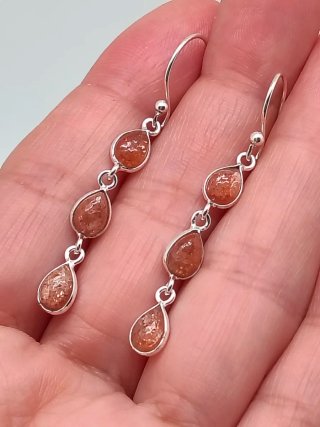 Pendientes Plata 925 Piedra Sol