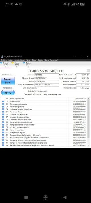 SSD Crucial P2 500GB NVMe M.2