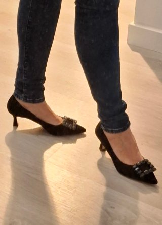 Zapatos tacón ALMA EN PENA negros 5,5 cm