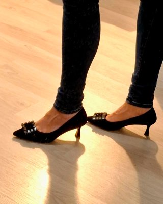 Zapatos tacón ALMA EN PENA negros 5,5 cm