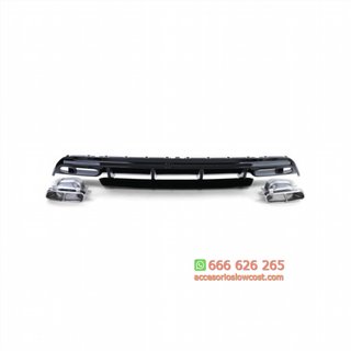 Difusor trasero deportivo con tubos de escape cro