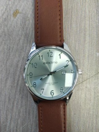 Reloj Exactime Marrón y Plateado