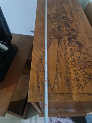 Baúl/Arcón Oriental Tallado Artesano S.XX Impecabl