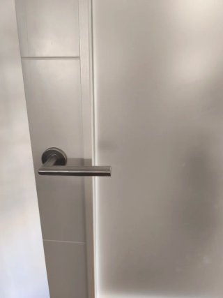 Puerta doble madera lacada blanco