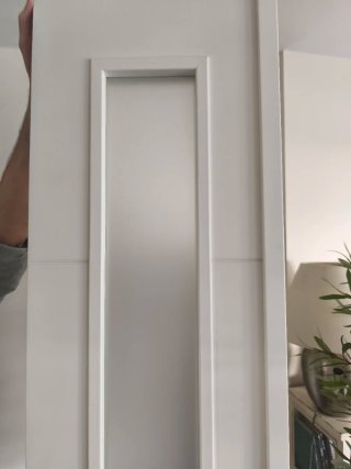 Puerta doble madera lacada blanco