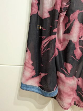 Camisa Tul Estampada Denim Talla L
