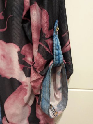 Camisa Tul Estampada Denim Talla L