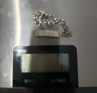 Pulsera de plata con placa grabada Manuel