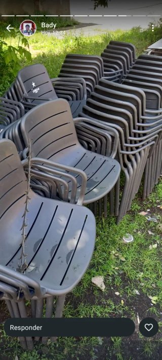Sillas de terraza Estrella apilables 66 unidades