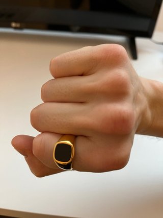 Anillo Sello Oro y Onix
