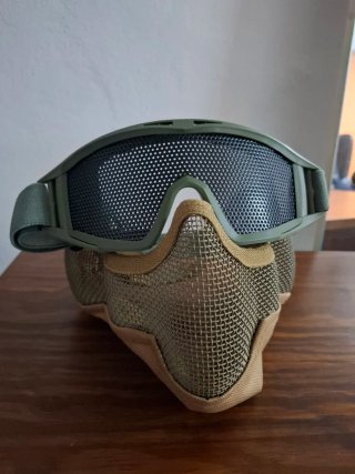 Máscara y gafas airsoft