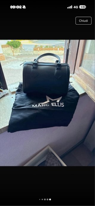 Bauletto Marc Ellis in gomma nero nuovo