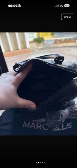 Bauletto Marc Ellis in gomma nero nuovo
