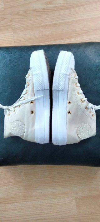 Zapatillas Converse Piel Mujer Beige