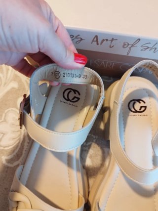 Sandalias Cesare Gaspari Piel. Talla 38, 25cm