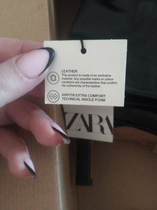 Botas altas Zara piel negras 6 cm