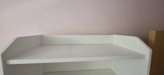 Estantería alta blanca de madera