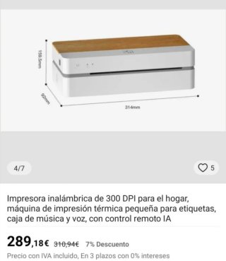 Impresora Térmica A4 Bluetooth Profesional