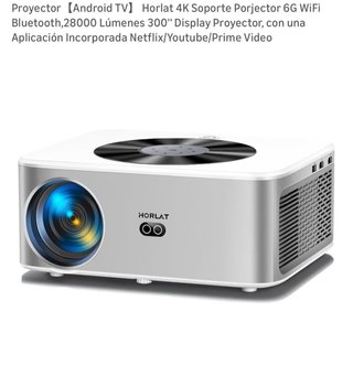 Proyector Horlat Android TV 4K WiFi Bluetooth