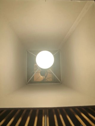 Lámpara de pie mimbre 2 bombillas