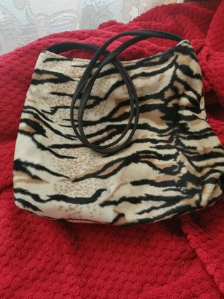 Bolso de hombro estampado animal print