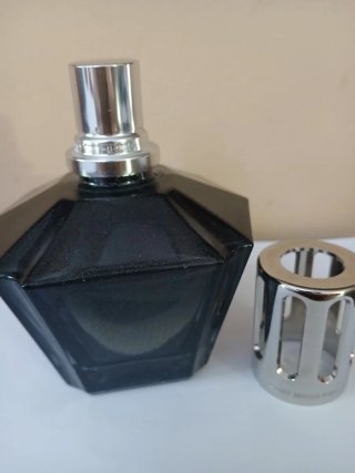 Lampada Berger Parigi Vetro Nero fume' Metallo .