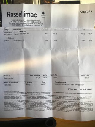 Iphone air17 NUEVO comprado mayo 120€ rebaja