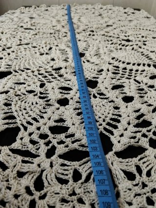 Mantel redondo crochet rojo y crema  Tapetes de 30
