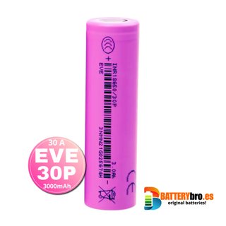 30 Cellule EVE INR18650-30P + Caricatore LiitoKala