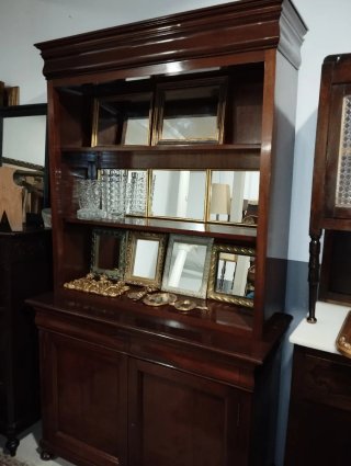 Librería inglesa caoba