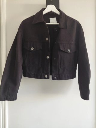 Chaqueta tejana Bershka negra