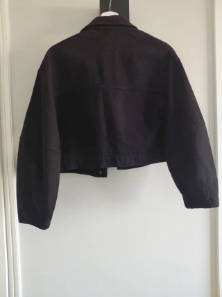Chaqueta tejana Bershka negra