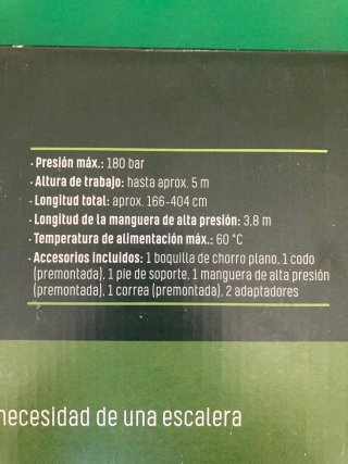 Lanza telescópica hidrolimpiadora Parkside