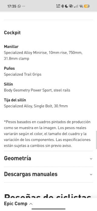 Specialized Epic Comp Carbono