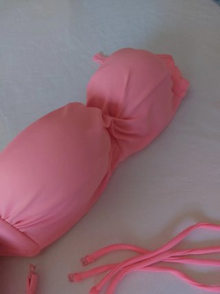 Bikini banda push-up rosa