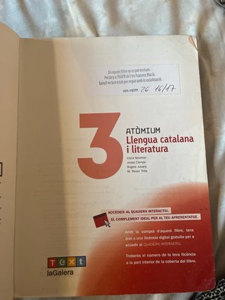 Atòmium llengua catalana i literatura : 3 ESO